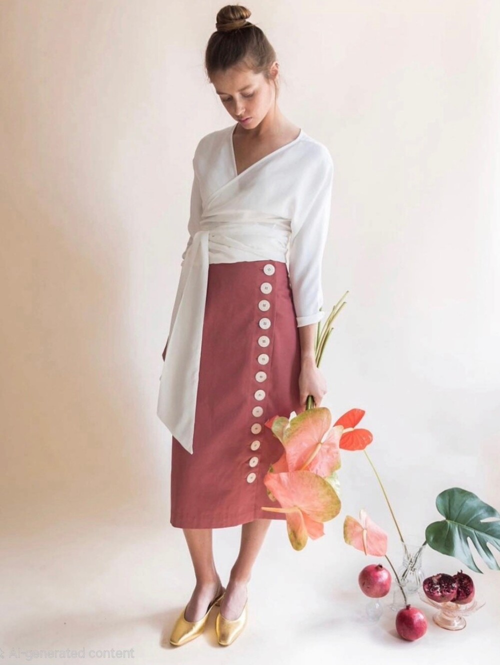 Norte Women's Pink Pencil Skirt